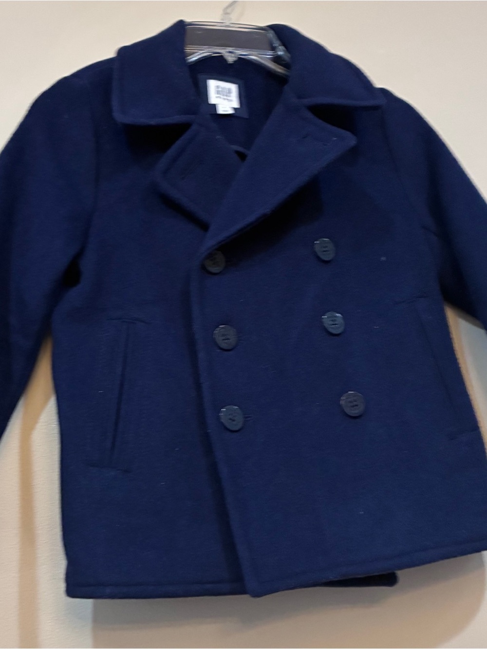 GAP Kids Navy Double-Breasted Pea Coat